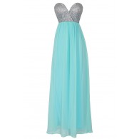 Mermaid For You Embellished Maxi Dress in Light Blue